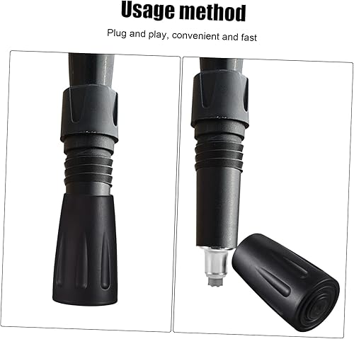 Miniatura 8 de 4 tapas de punta de bastón de senderismo, cubiertas duraderas para bastones de senderismo y bastones protectores para bastones de caminar, extremos