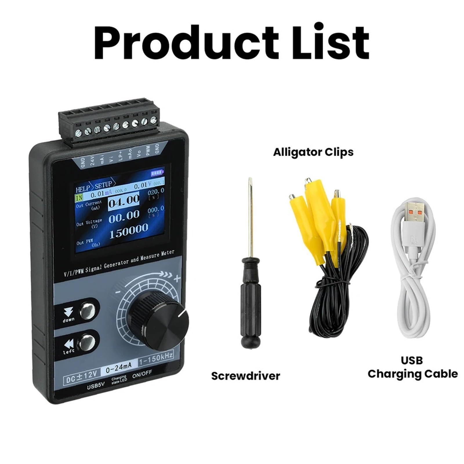 Generador de frecuencia Voltaje De Corriente Ajustable PWM 0-20mA 4-20mA 0-10V Generador Señal Simulador 0-50V 50mA Calibrador Medidor Para Herramienta Electricista Para aliviar el estrés