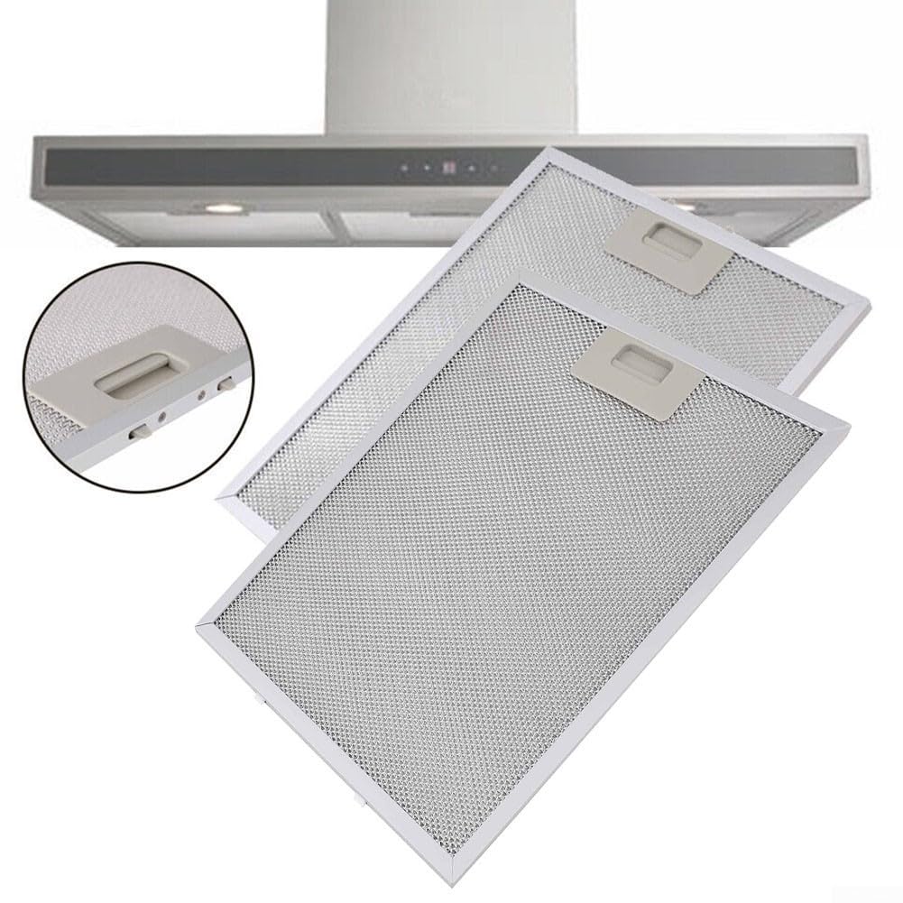 Metalowy filtr przeciwtłuszczowy do okapu kuchenne 2 szt. Filtr tłuszczu do okapu kuchennego, zamienny filtr tłuszczu do okapów kuchennych 350x240x9mm