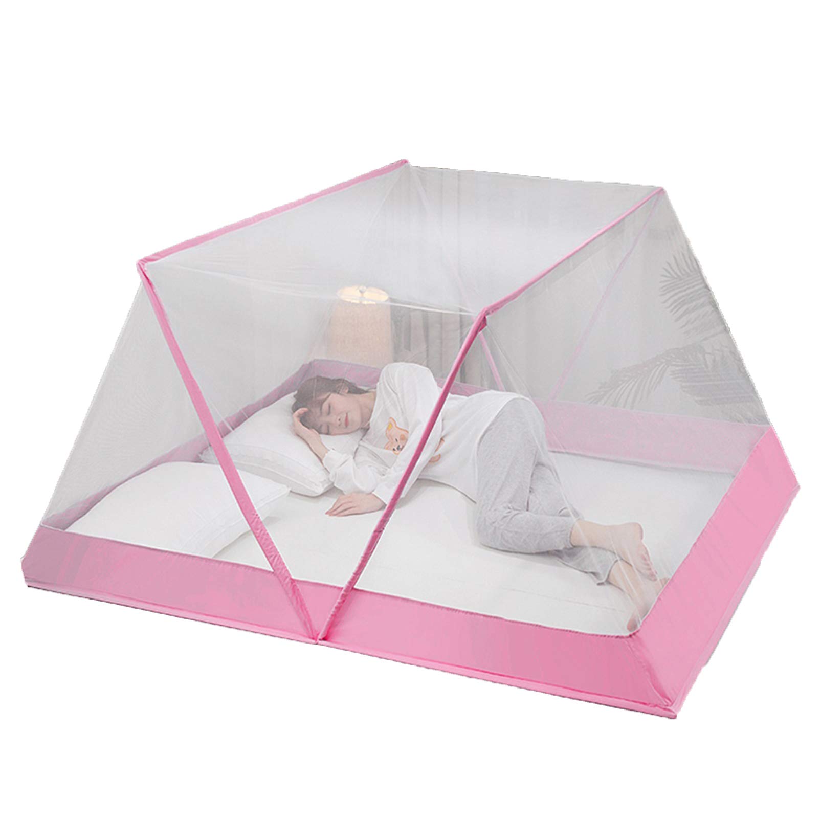 Mosquito Net Mosquito Net with Bracket Arch Portable Foldable Indoor Anti-Mosquito Cover Folding Mosquito Net Bed Mosquito Net Tent Free Installation Travel Outdoor Anti-Mosquito Net/E/160 * 190Cm