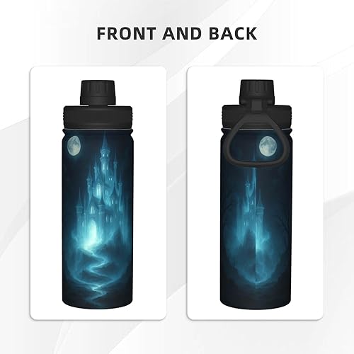 Miniatura 3 de Ghost Castle Lights Insulated Stainless Steel Kettle  Print Funny Water Bottle Insulated  Ideal for Sports and Travel