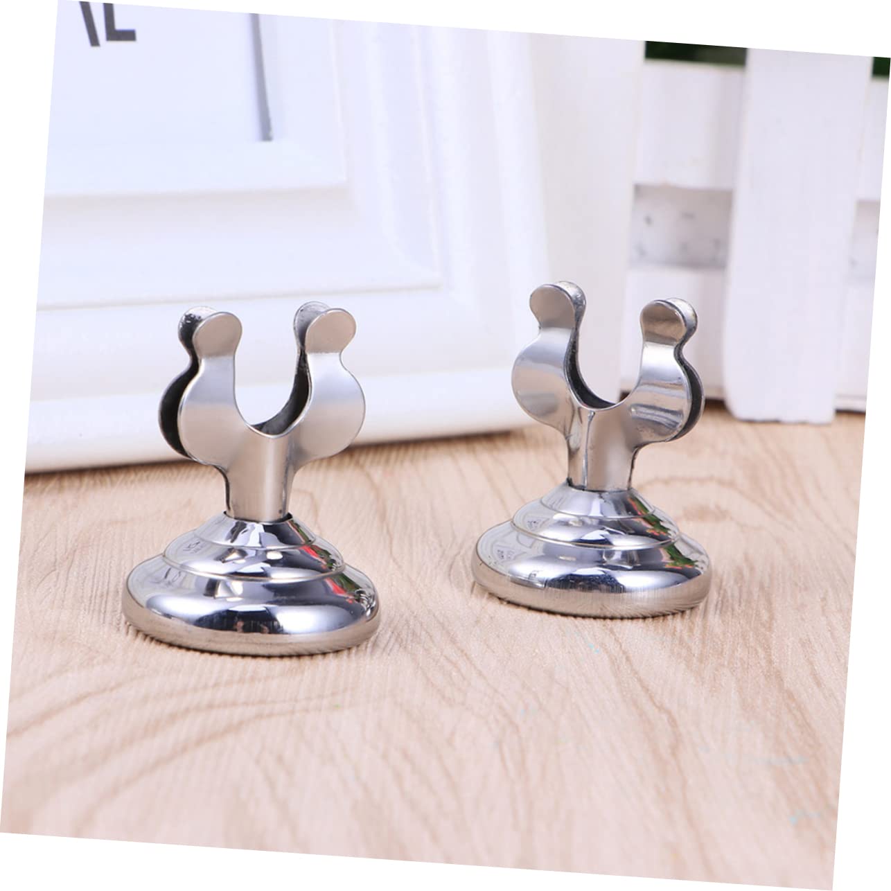 Hohopeti 3sets Portable Table Number Holder Menu Stand Holder Menu Place Sleek Silver Table Stand 3pcs*3