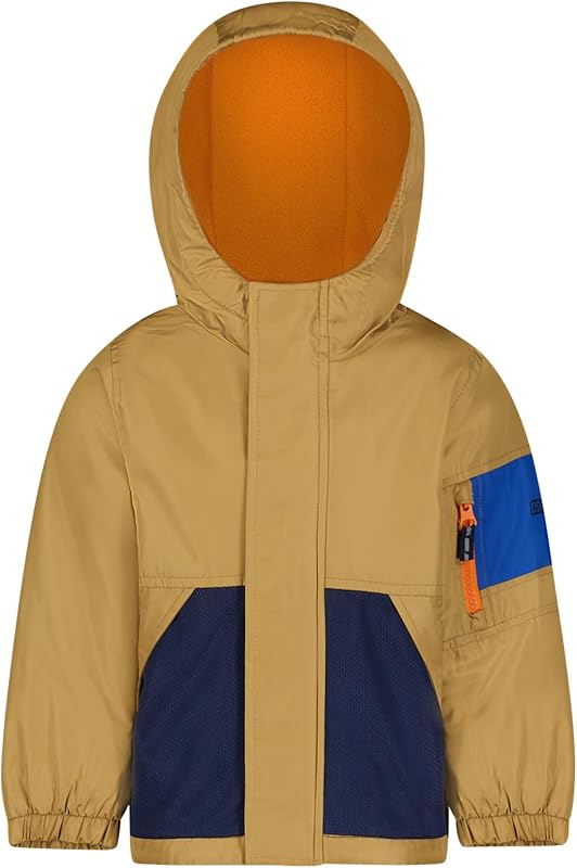 Boys' Midweight Jersey Lined Hooded Jacket With Zipper Pocket