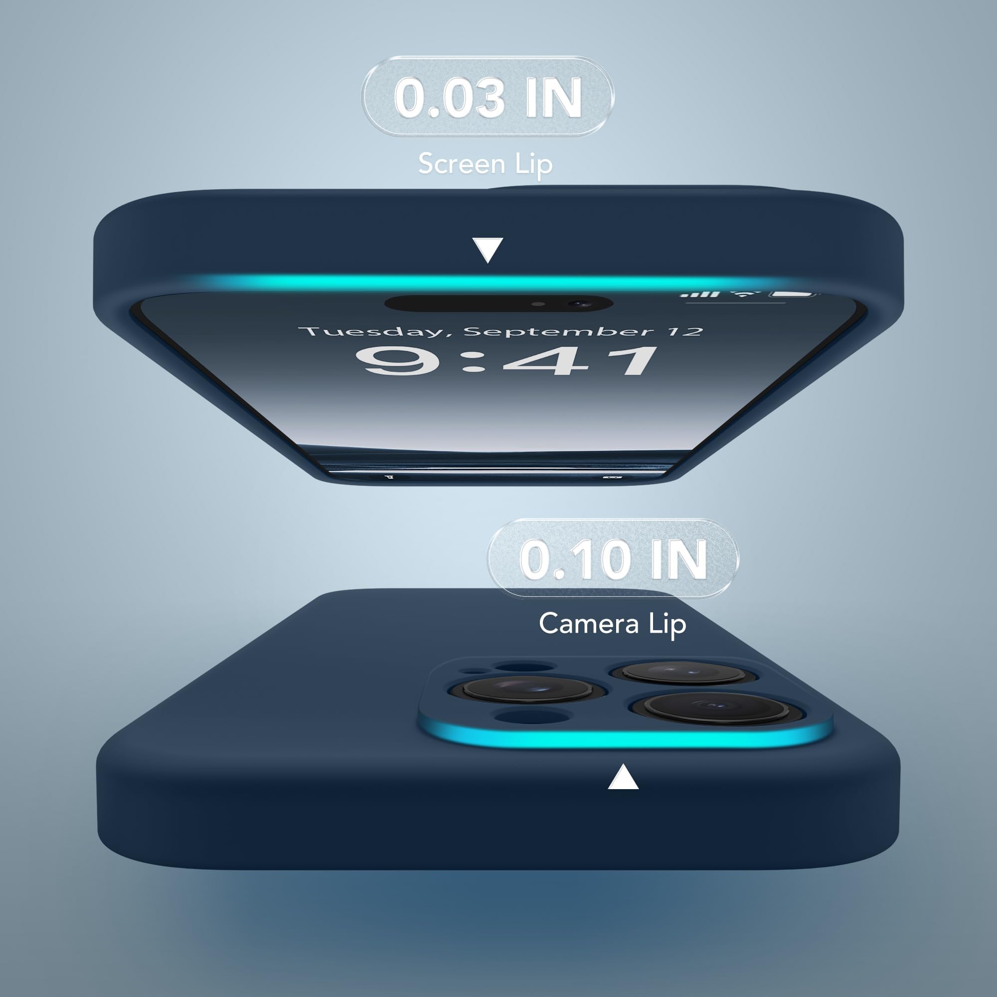 Magnetic for iPhone 14 Pro Case, Compatible with MagSafe, [Full Camera Protection][Screen Protector] Silicone Shockproof Protective Phone Case for iPhone 14 Pro 6.1", Cobalt Blue