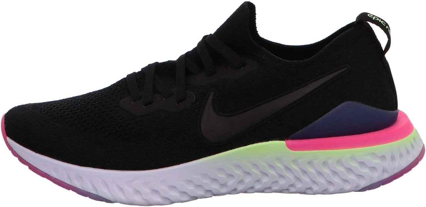 Nike Epic React Flyknit 2, Men's Running Shoes Running Shoes, Schwarz (Black/Black-Sapphire-Lime Blas 003), 11 UK (46 EU)