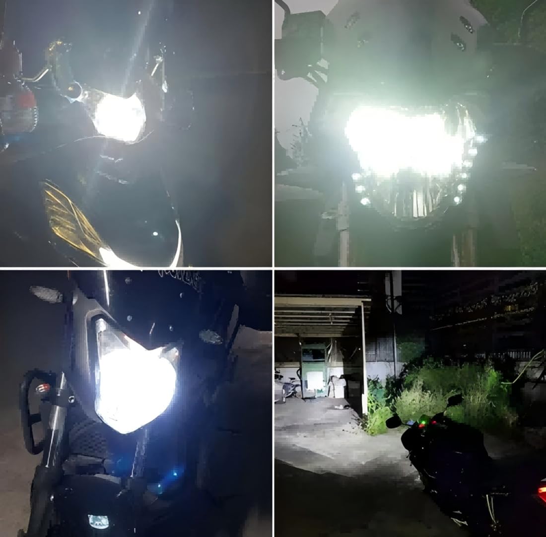SageSunny Lampadina LED P45T H5 r2 LED DC 9-85v 15W 1800lm anabbaglianti e abbaglianti 6000k bianco per illuminazione moto, quad, plug&play Pacco da 1 Pezzi - Garanzia 18 mesi