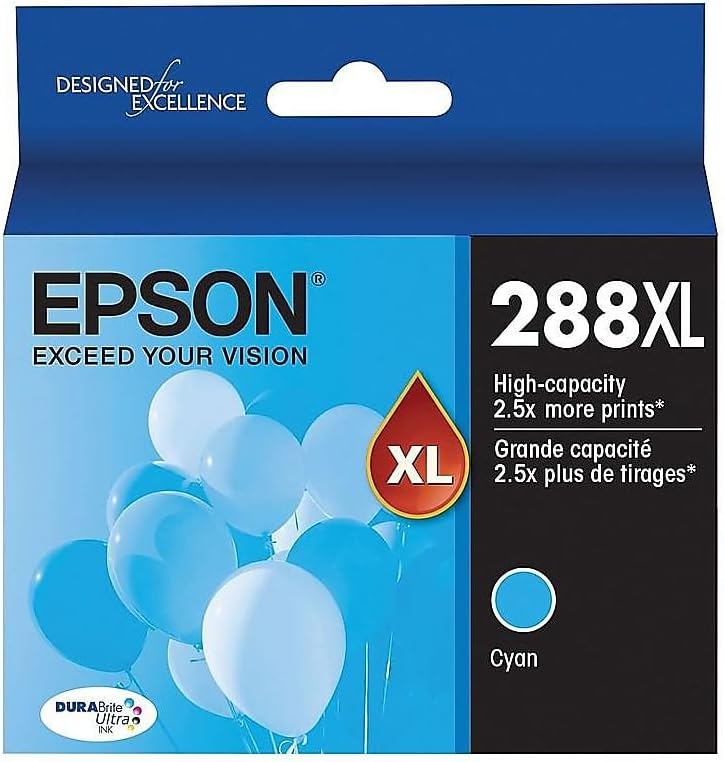 Epson 288 DURABrite Ultra Ink Cyan T288XL220-S & Magenta T288320-S Cartridge Bundle for XP-330, XP-430, XP-434, XP-340, XP-440, XP-446 Printers