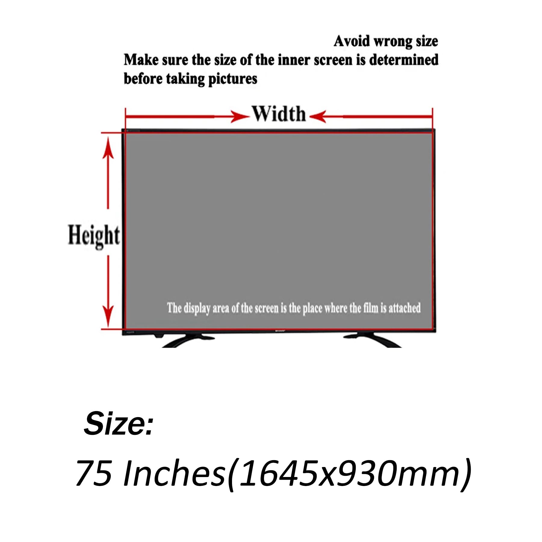 Protezione per Schermo Anti-Riflesso per TV da 75 Pollici Pellicola Temperata Premium Che Blocca Il 99% della Luce Blu Dannosa E dei Raggi UV Superficie Resistente Ai Graffi