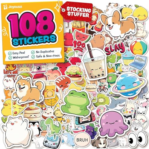 HTTDSLF108 Pcs Pegatinas Animales Kawaii, Pegatina Niños, Pegatinas de Animales...