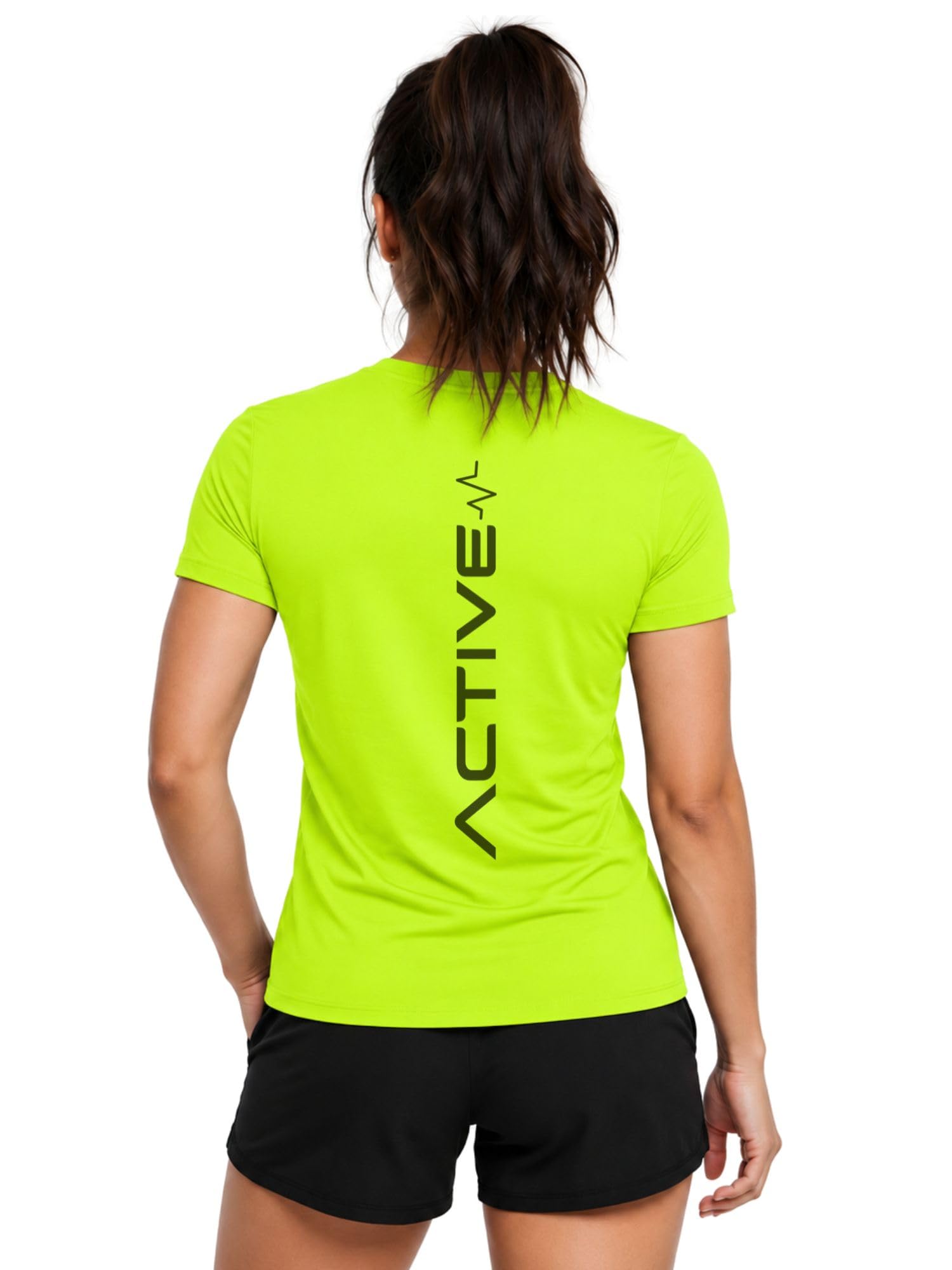 3colors Women’s Active Dry Fit Sports Active T-Shirt | Quick Dry Gym Workout Tee | Athletic Running Training Top-Active Signal-picture-40