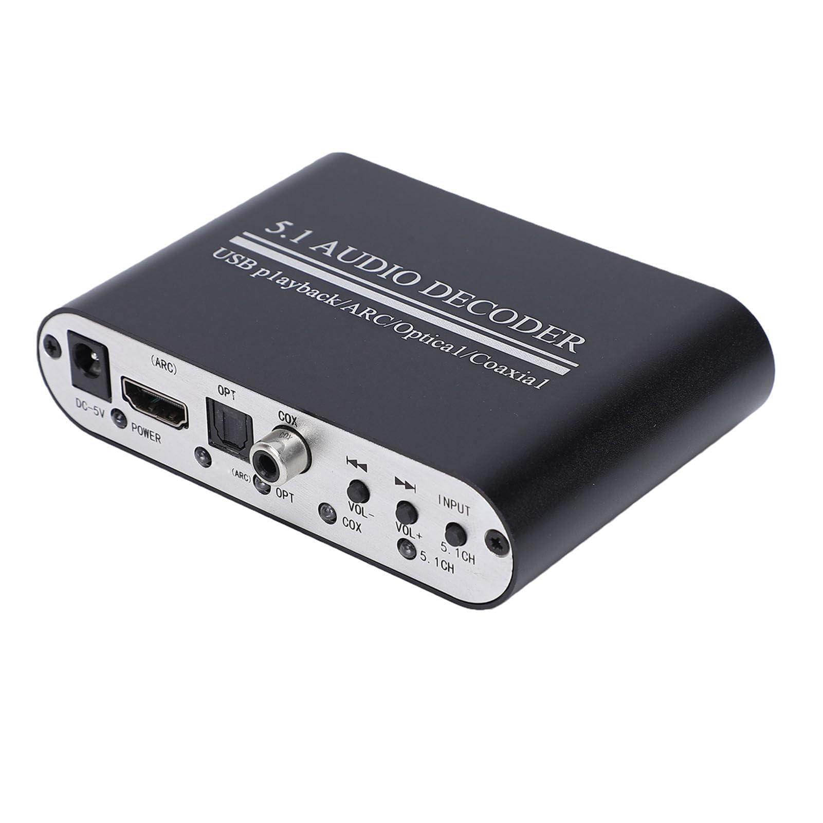 Goshyda Decodificatore Audio, Convertitore Audio HiFi Bluetooth Supporta ARC Coassiale Ottico USB, per Giochi Musicali di Film (Spina europea)