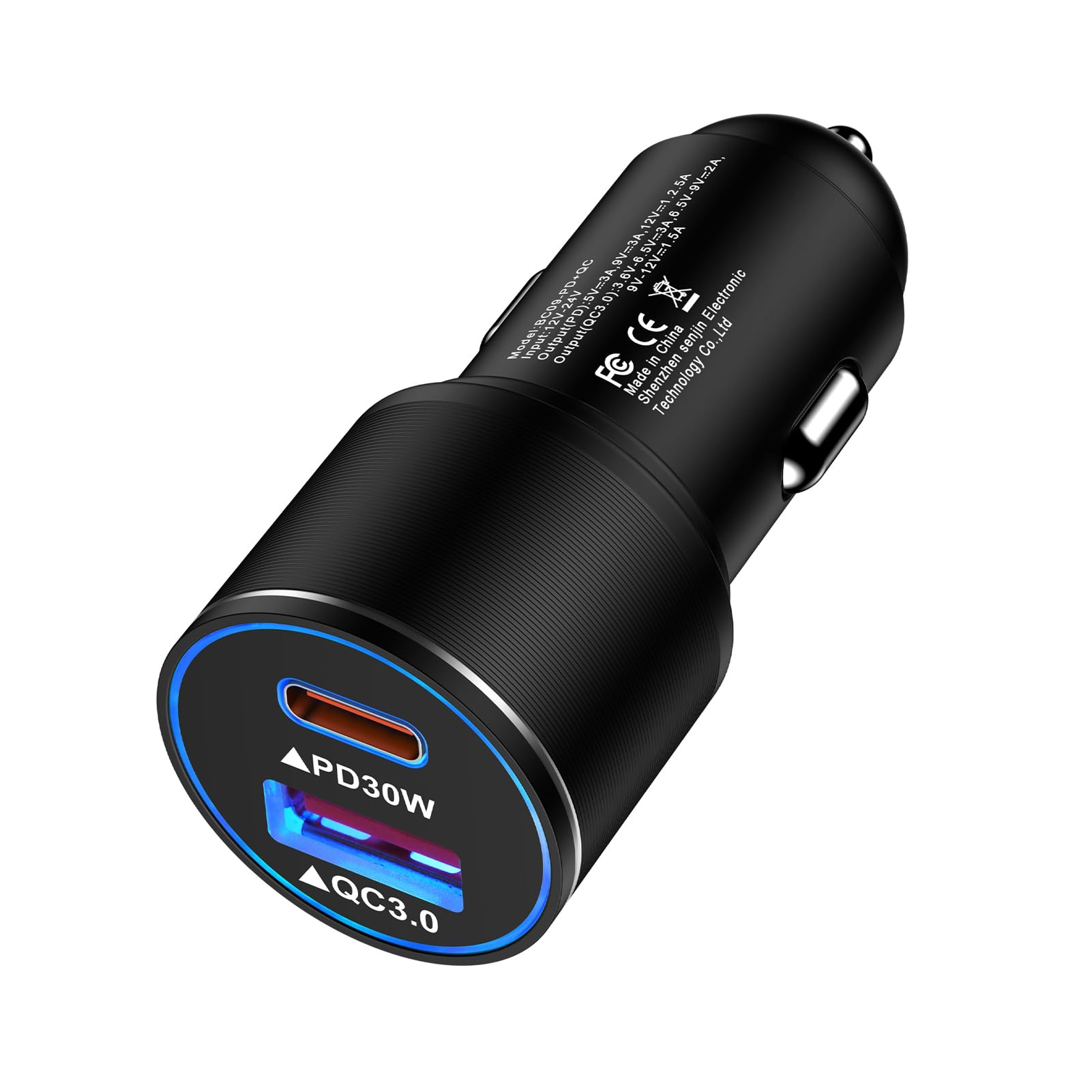 48W USB C Car Charger, All Metal 12V USB Outlet PD & QC 3.0 Fast Charge iPhone Car Charger Adapter Type C Flush Fit Car Plug for iPhone 16e 16 15 14 13 12 11 Pro Max SE XR,Samsung S25 S24 S23 S22 A54