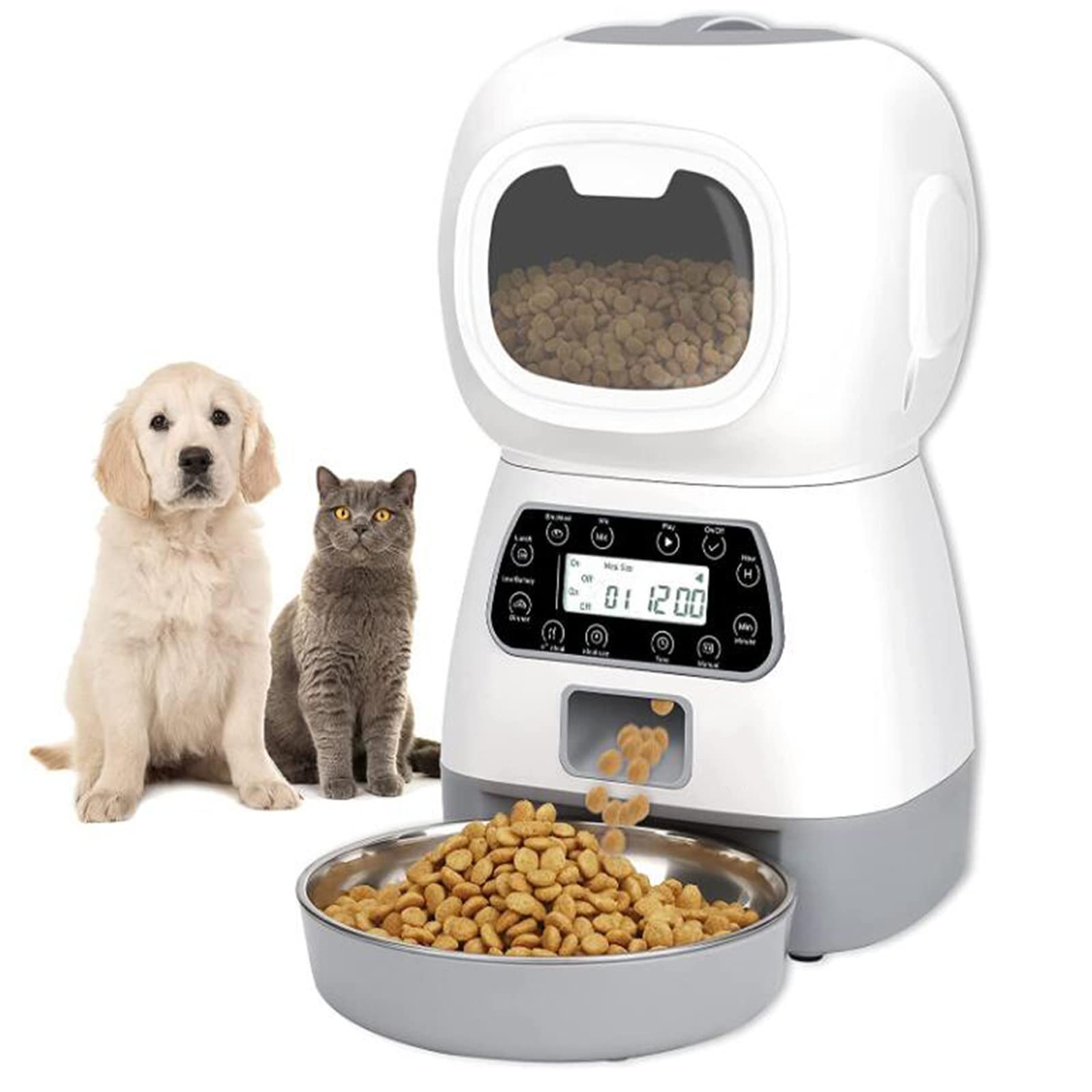 FBJAMZ Cat Water Fountain,Pet Water Fountain Visible Water Level,Super Quiet Automatic Cat Dog Water Bowl Dispenser with Filter for Dogs Cats
