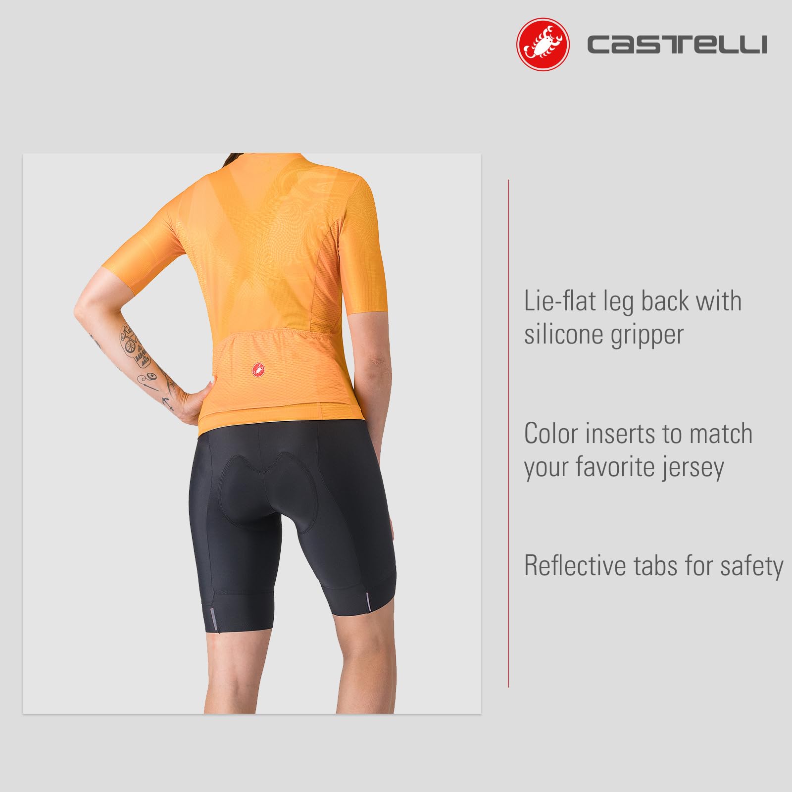 CASTELLI Pantaloncini da donna Prima 2 DT Bibshort, Endurance per ciclismo su strada e gravel con imbottitura e riflettività ad alta visibilità