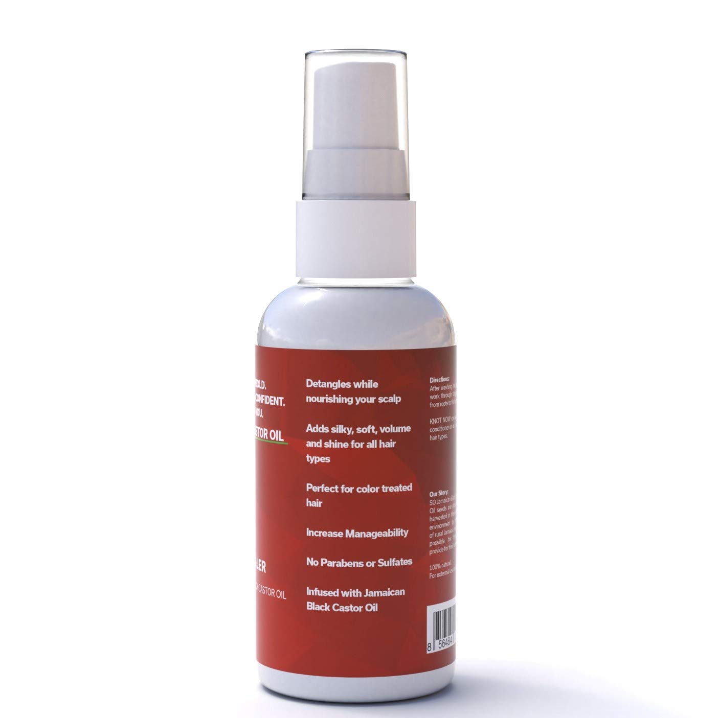 SO Jamaican Black Castor Oil Knot Now Leave-in Detangler | Smooth Conditioning & Detangling Spray | Paraben Free Conditioner 4 Oz / 118 mL