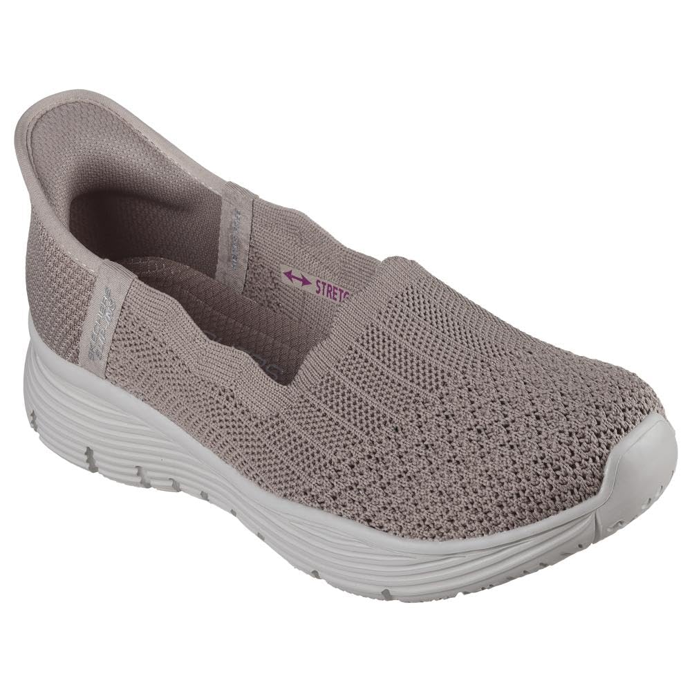 Skechers Seager Believe It- Tenis para Mujer, Tejido Gris Pardo, 39 EU