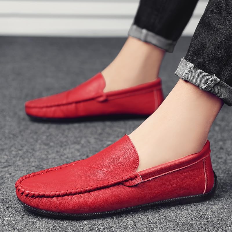 Men's Loafers Shoes Solid Color Vegan Leather Loafers Comfortable Anti-Slip Lightweight Prom Slip On4