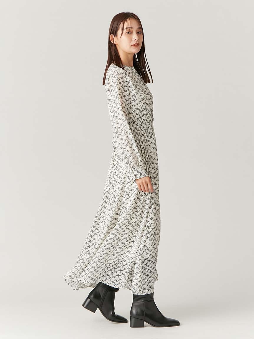 SALE❣️イフ ワンピース Amazon.co.jp: [フレイ アイディー] ジャガードサテンワンピース