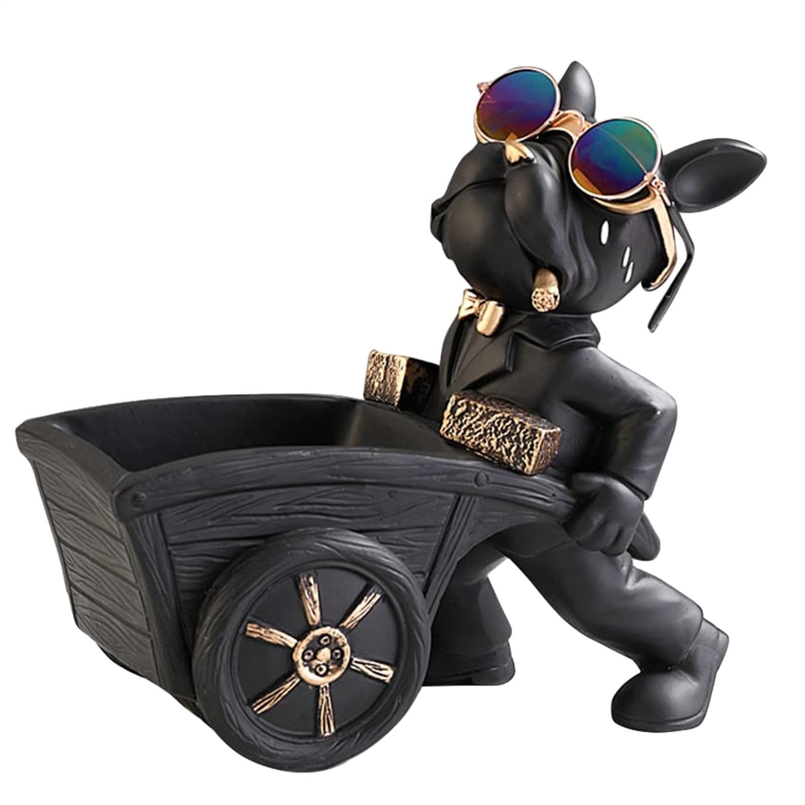 Organizador de llaves de perro estatua decorativa de resina para mesa
