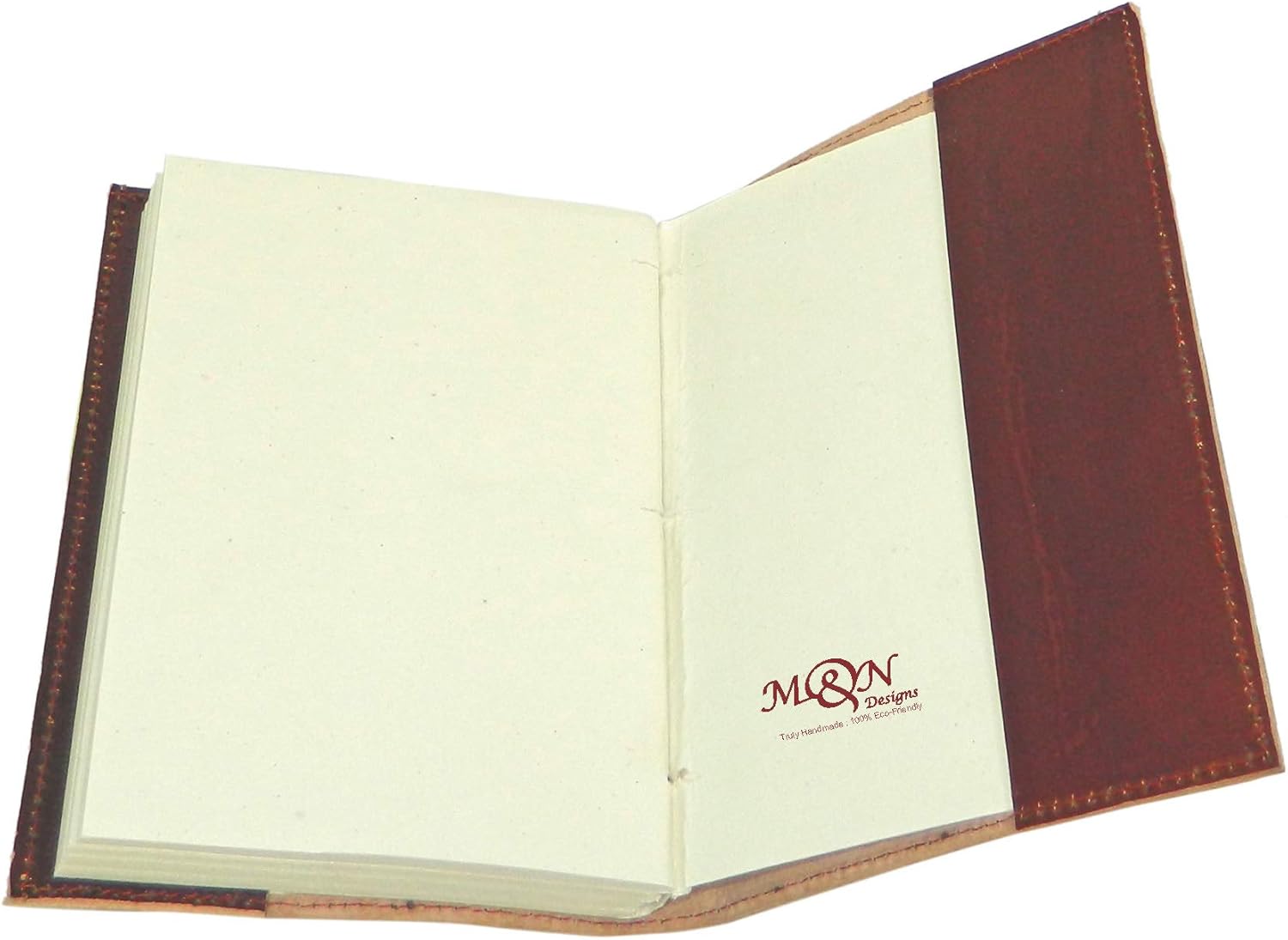 M & N Designs M&N Handicrafted Motor Bike Motif Embossed Handmade Leather Journal Tan Brown Color Pocket Style Notebook, Blank Pages 8" x6''