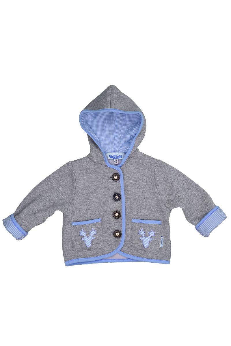 P.Eisenherz Baby Jacke - GEWEIH BUAM - grau/blau