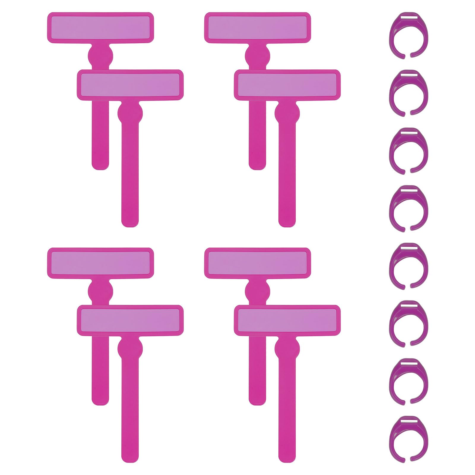 PATIKIL 8Pcs Guided Reading Strips Colorful Text Overlays Reading Bookmark with Finger Rings for Children Classroom Teacher Purple