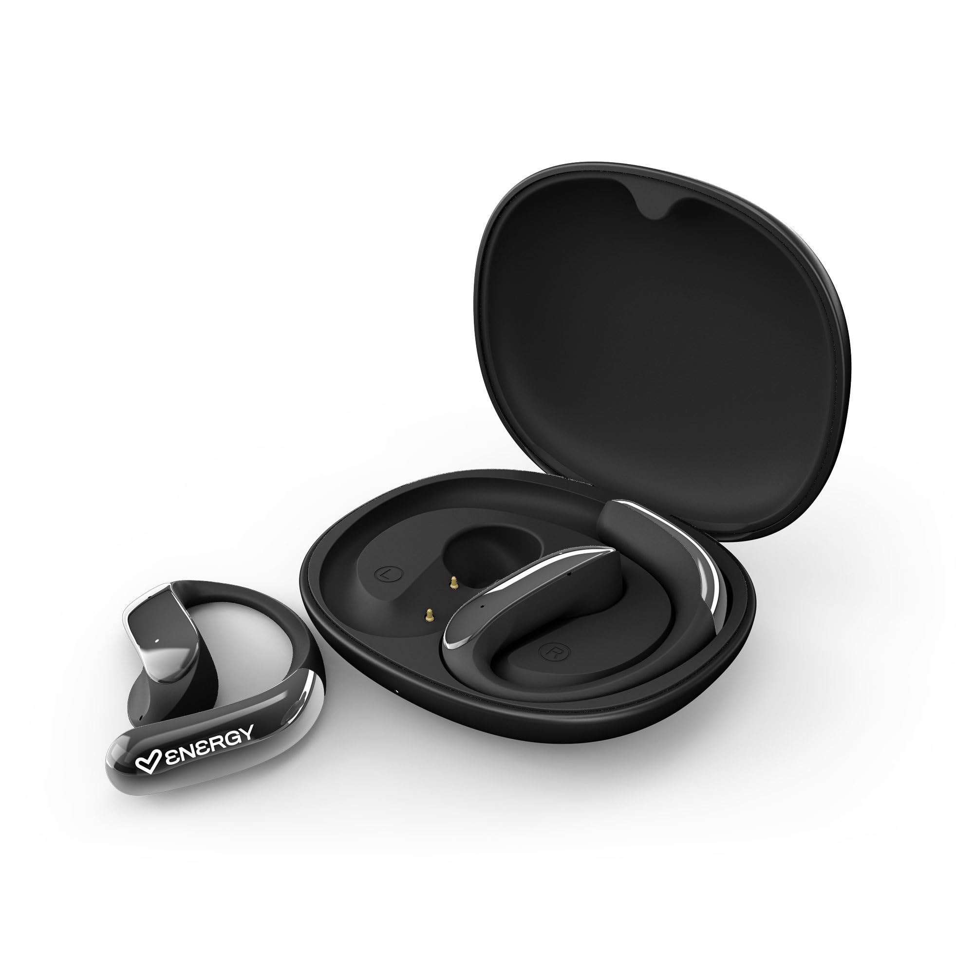 Energy Sistem PulseFit – Écouteurs Bluetooth (True Wireless, Bluetooth 5.4, Securefit, Video-audio, sans délai, batterie 22 heures, résistance à l'eau IPX5, plastique recyclé GRS)