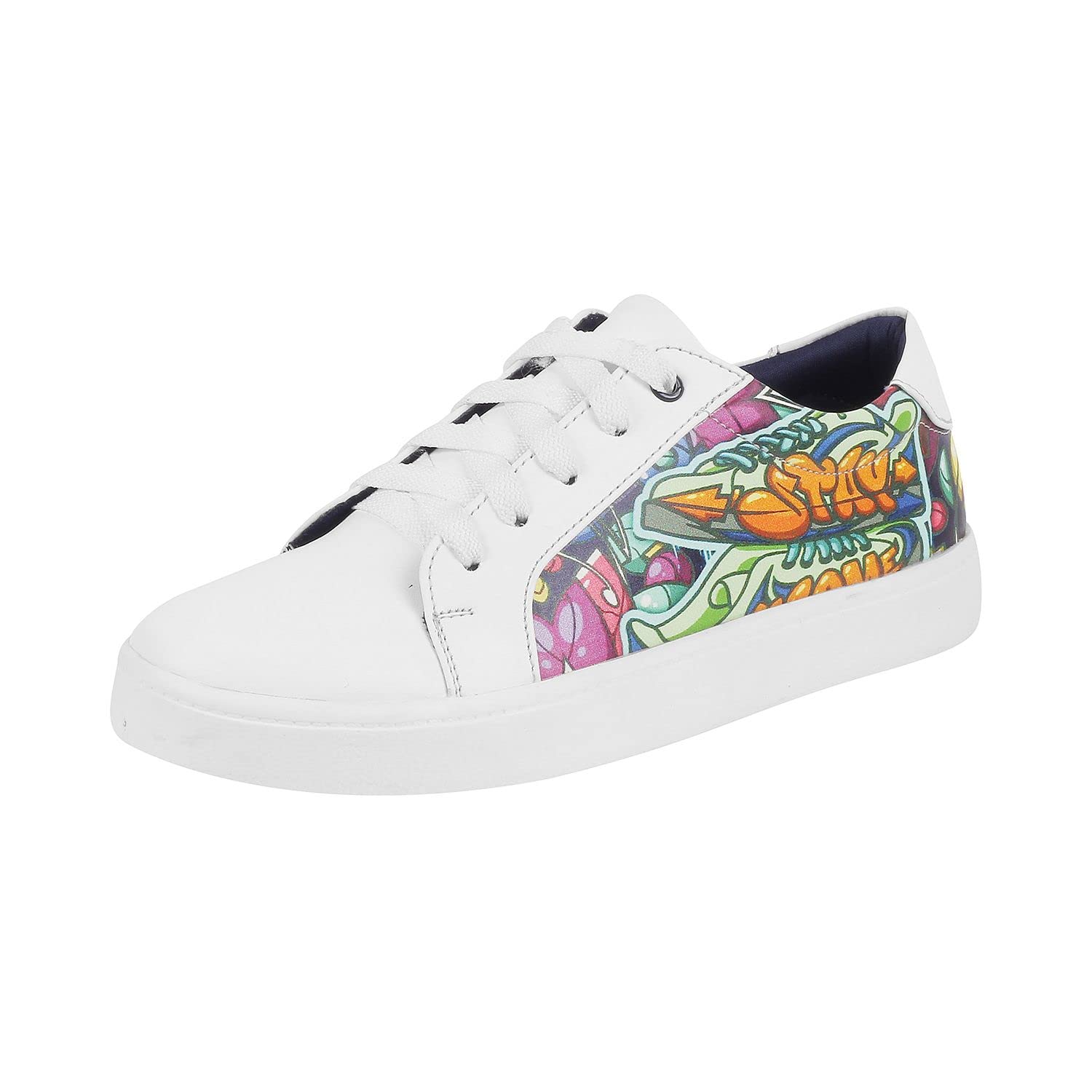 Mochi Women White Synthetic Leather Sneaker UK/3 EU/36 (31-186) (B0BQ3QXJZP) Amazon Price History, Amazon Price Tracker