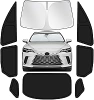 Vista 28 de Parasoles para ventanas de auto para bebé, 4 unidades de 20 x 12 pulgadas, adherencia estática, cubiertas para ventanas laterales, frontales