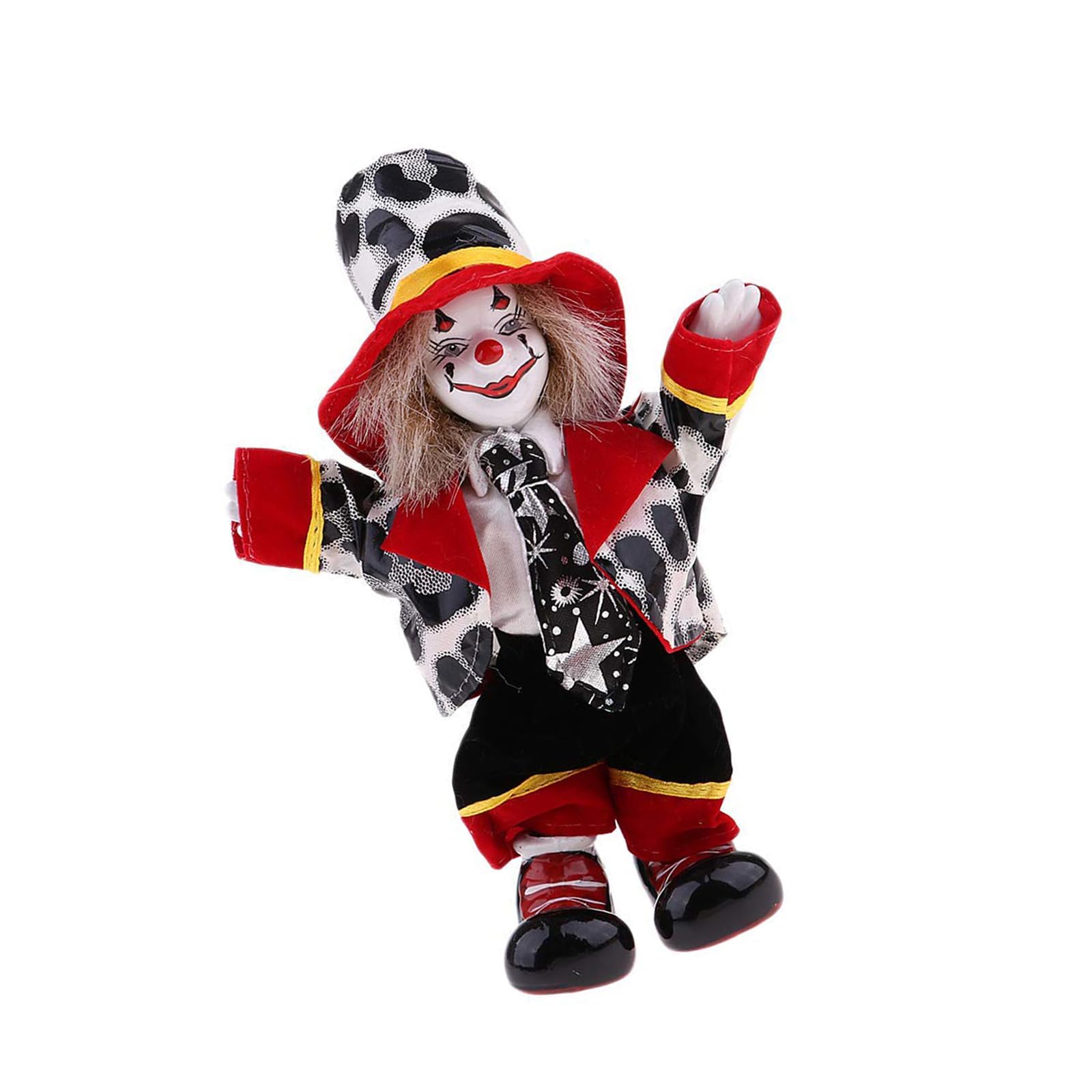 Amazon.co.jp: 18 センチメートル磁器ピエロ像置物彫刻明るい色の衣装
