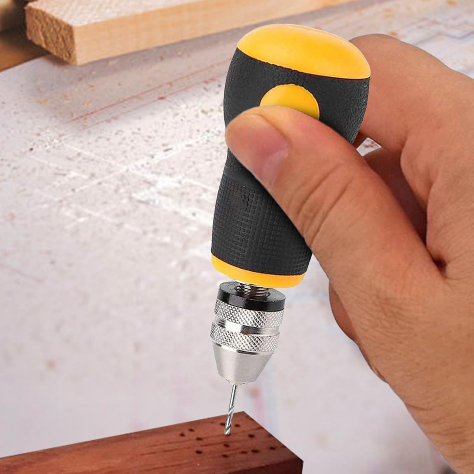 Trapano Manuale Elettrico Di Precisione Mini per Elettronica, Utensile Rotante per Forature Delicate e Gioielli