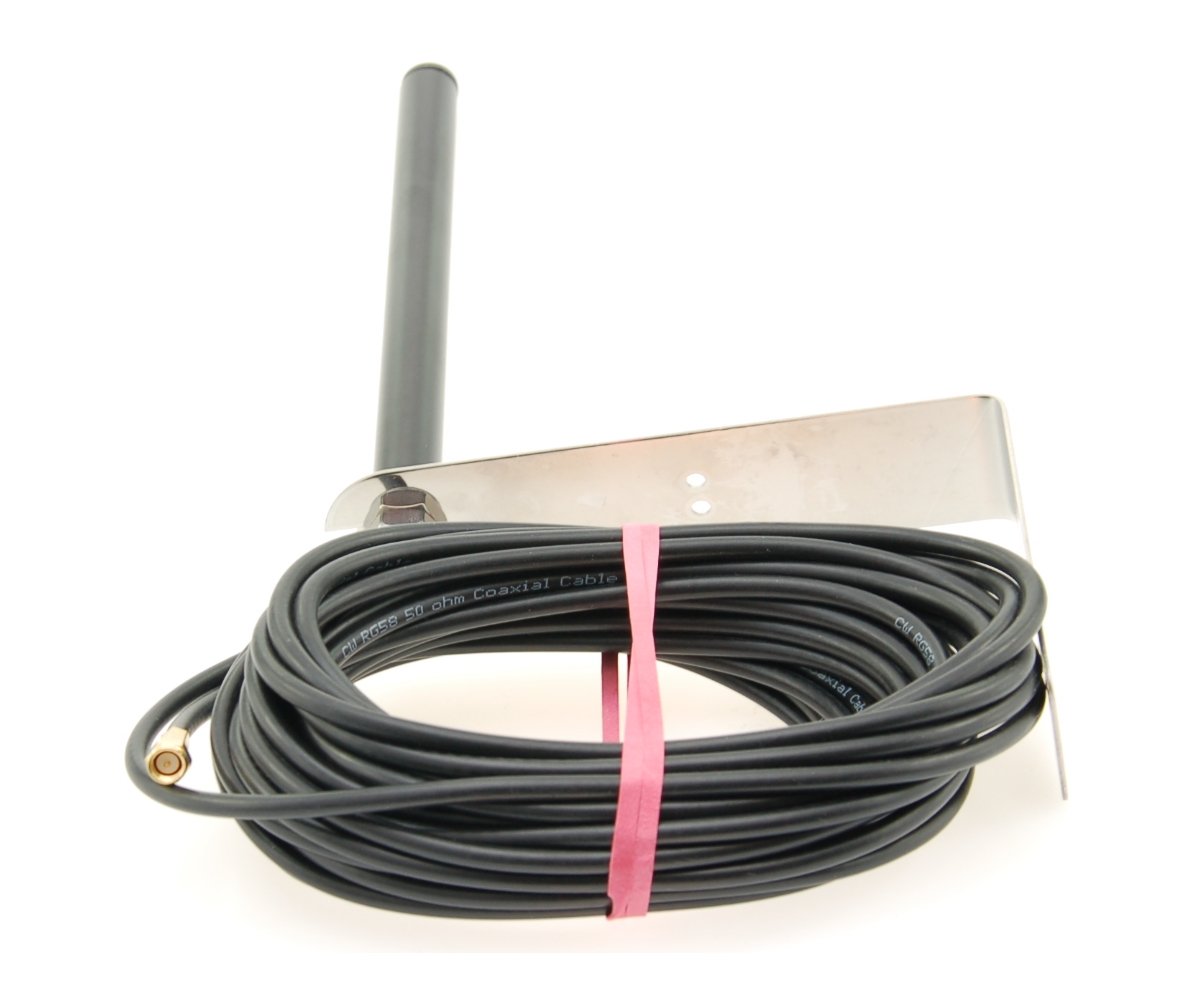 Hochleistungs Antenne zur Wandmontage 4G LTE / 3G / 2G / FirstNet/LPWA/NB-IoT/Cat-X-Mx-NBx Wetterfest, Aussenbereich IP67, 2,2 dBi Gewinn, 10m Kabel mit SMA/M Anschluss Stecker