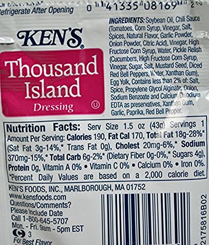 Ken's Salad Dressing 7 Packets (Thousand Island Dressing)