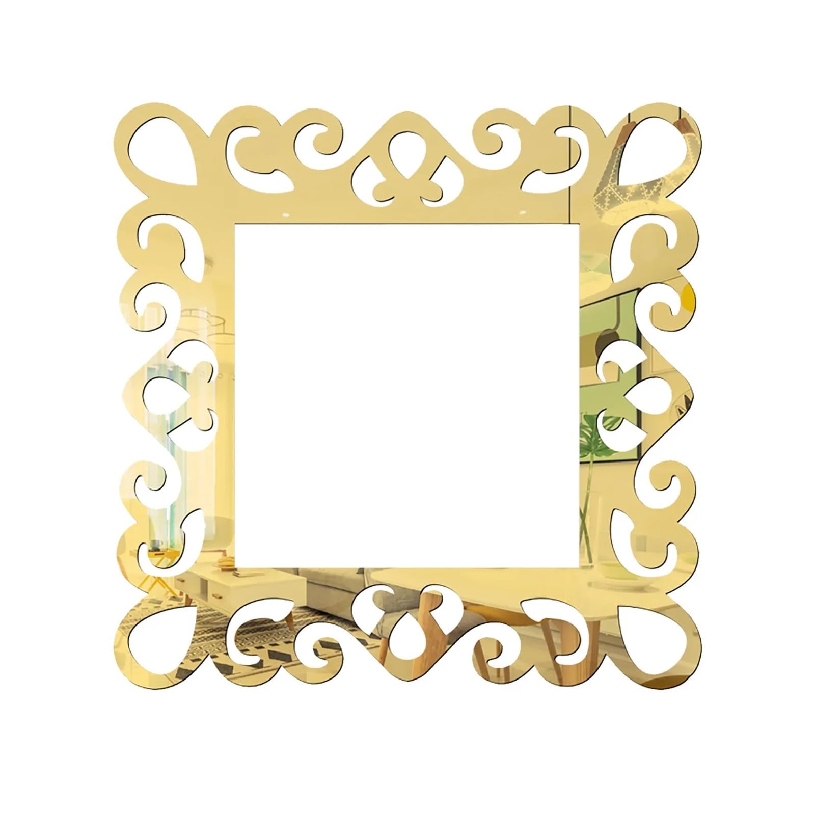 Gwyzax Gold Light Switch Surround 4Pcs Acrylic Flower Switch Sticker Single Light Surround Socket Finger Plate Panel Cover Home Office Wall Sticker Наклейки На Стену(Gold)