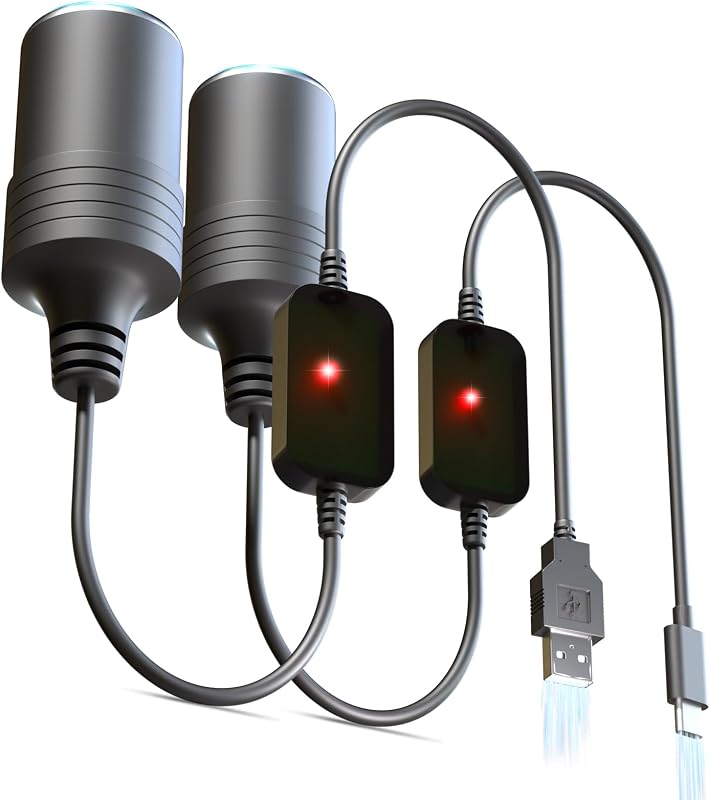 Adaptador USB A e USB-C para tomada automotiva 12 V Moqidong 30 W QC3.0/PD3.0 – 1 unidade