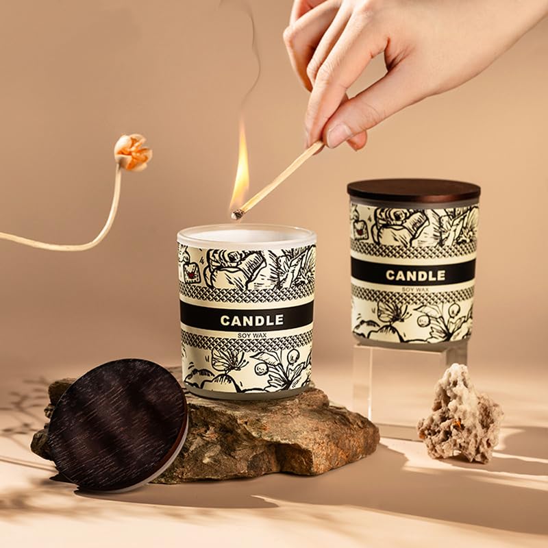 Magic Aromatherapy Candle (4.9oz,28hours Burning time), can be Used for Stress Relief and Relaxation,It's a Great Holiday Gift (Hazelnut Mocha)