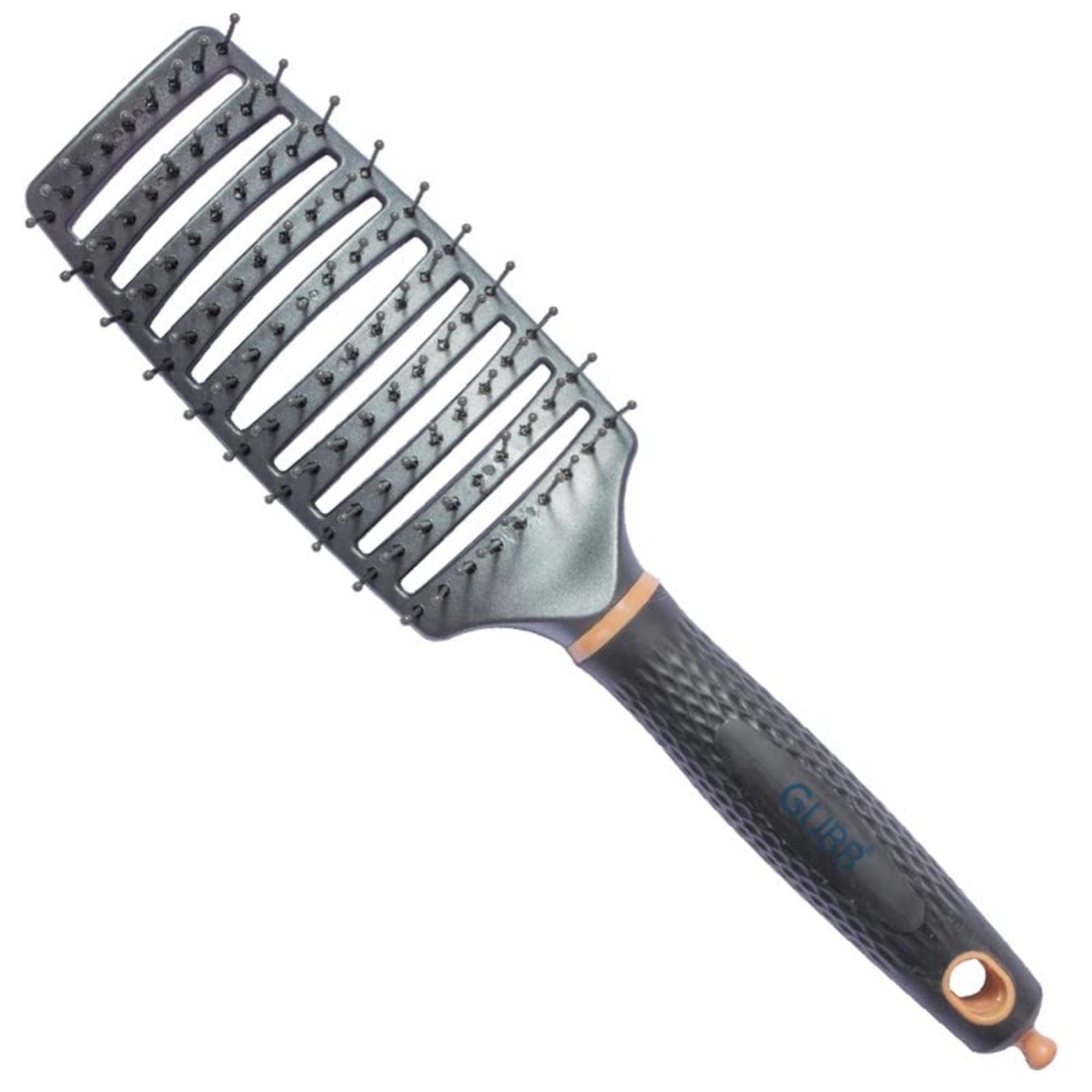 GUBBElite Range Vented Hair Brush For Quick Blow Drying + Detangling | With Pin for easy sectioning of hair | Smoothens | Stylish design |Flexible Nylon Bristles |Suitable for convenient styling