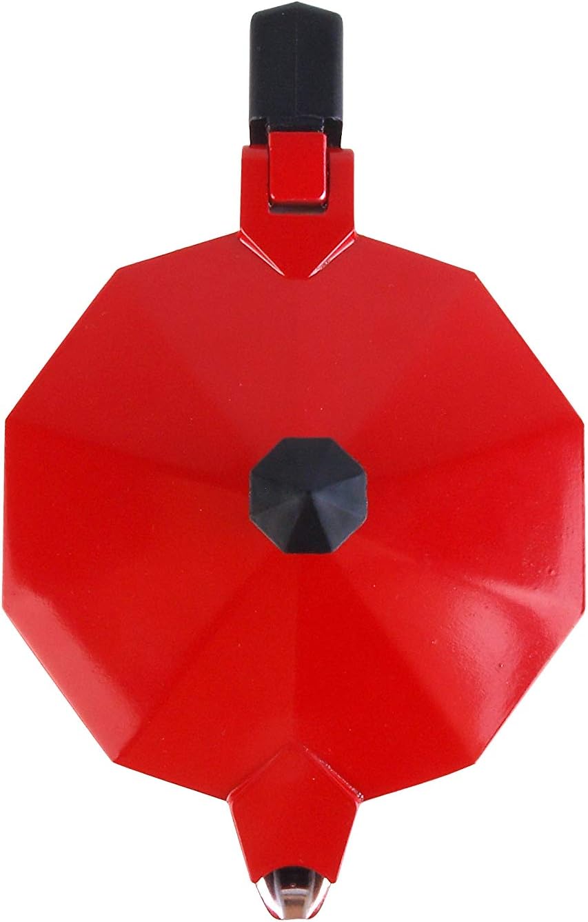 Prague coffee machine 6 cups - red aluminium exterior - safety valve and ergonomic handle - suitable for all types of cookers - gas, electric, vitroceramic and induction hobs