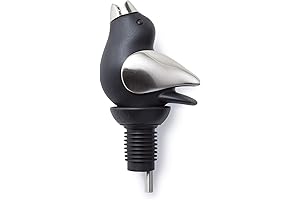 Wine Chipper Pourer With Stand - Exclusive Black and Chrome Edition