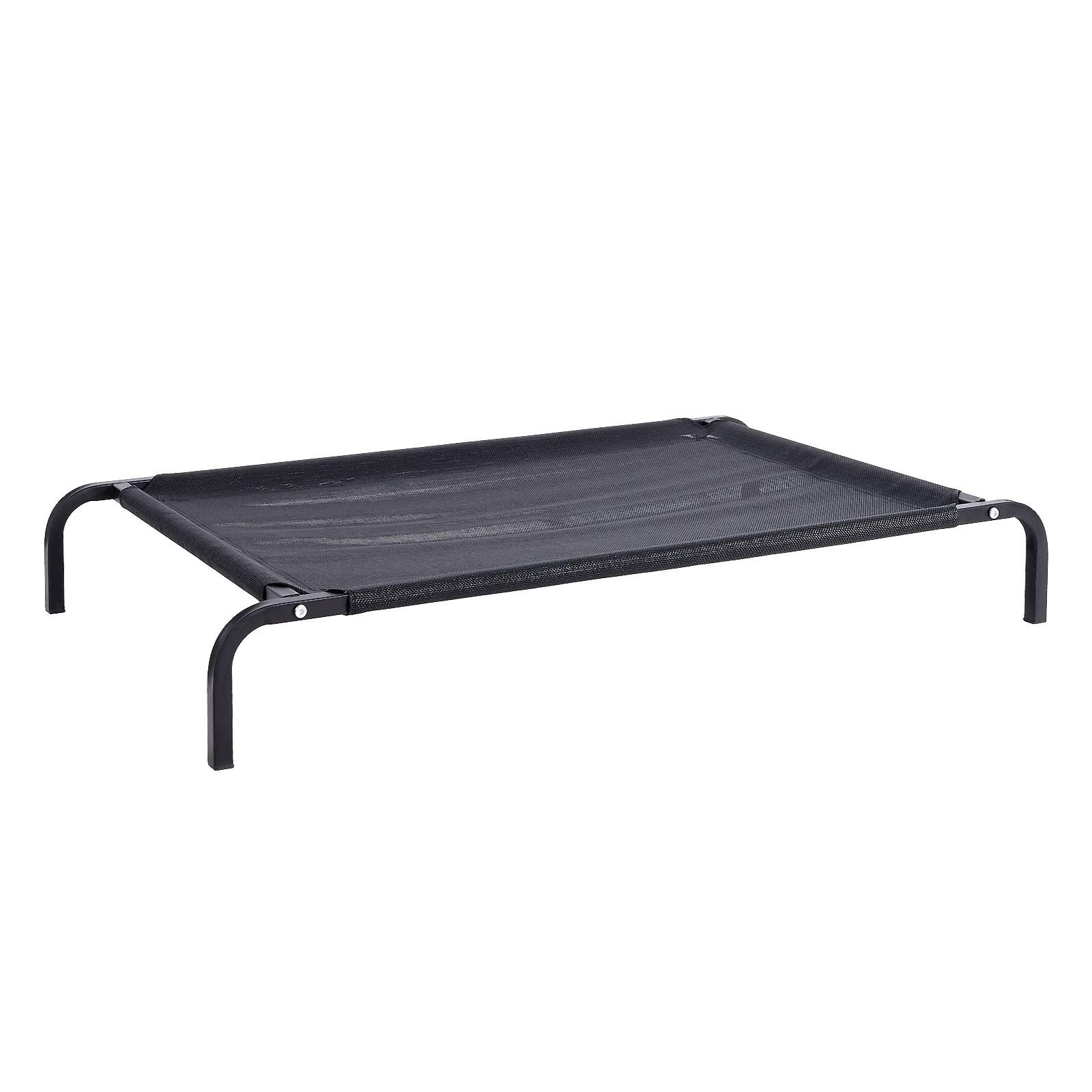 lionto Lettino rialzato per Cani Ideale per Giardino e Outdoor, (L) 114x76 cm Nero