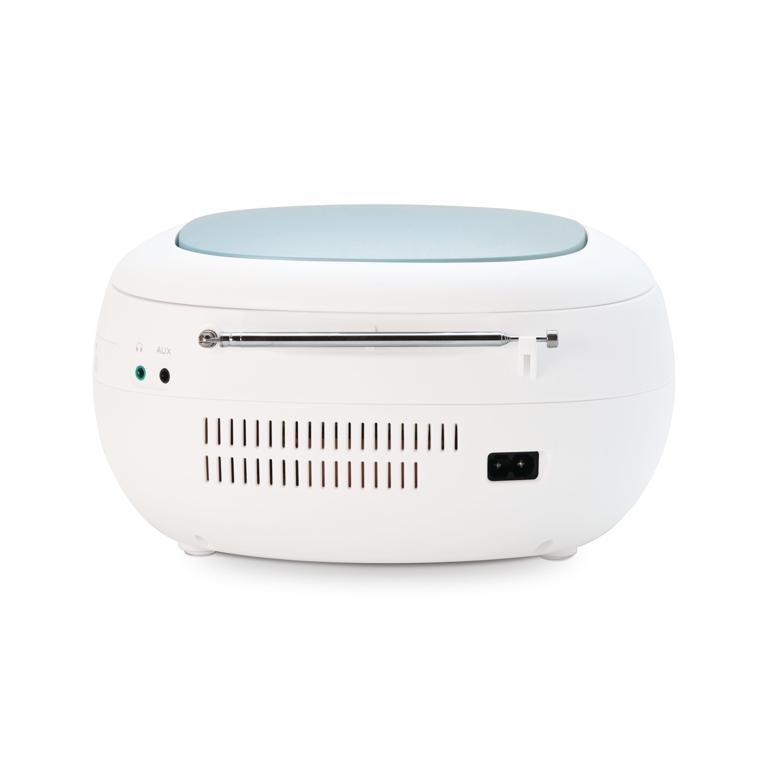 MOOOV 477187 Lettore CD Radio FM Portatile Bluetooth - Voce Boombox Stereo MP3 Ingresso USB, AUX-in, Micro-SD, Presa per cuffie, Schermo LCD - Alimentazione CA o Batteria - Blu