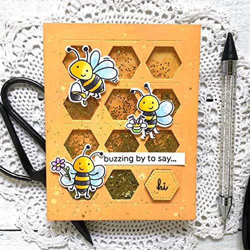Kit De 3 Pochoirs De Découpe En Métal - Motifs Nid D'abeille, Brique Et Filet - Taille 7x12 Cm - Pour Scrapbooking, Cartes, Gaufrage