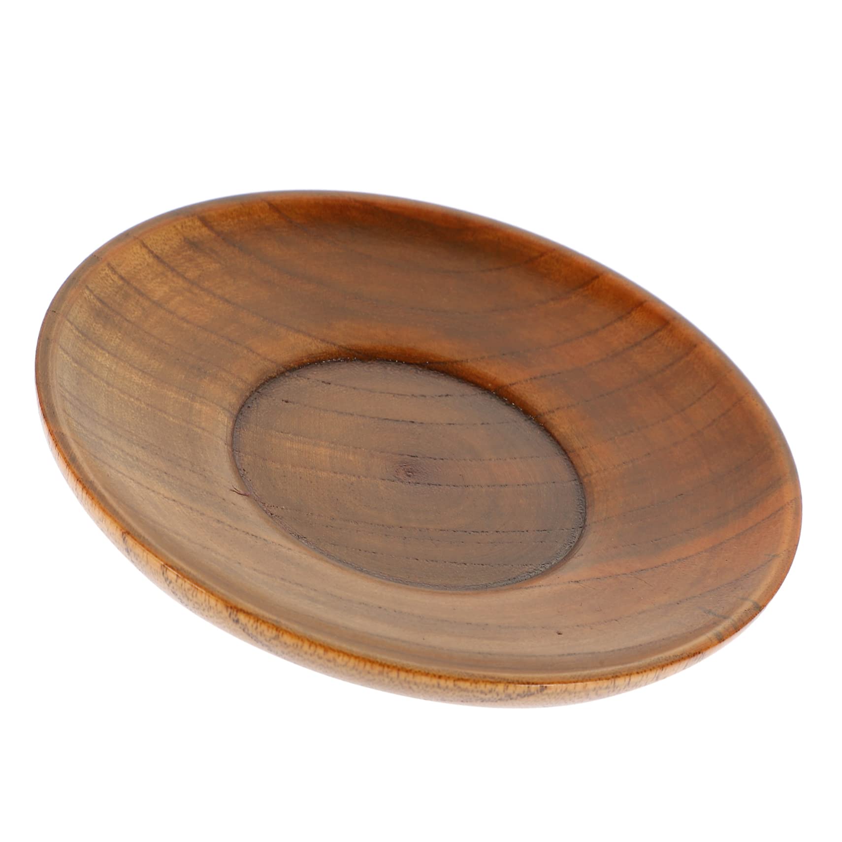 Garneck 2pcs Vinegar Dish Dip Bowl Household Snacks Tray Portable Food Plate Round Serving Platter Sauce Plates Appetizer Platter Ketchup Bowl Fruit Small Bowl Dinner Chargers Wood