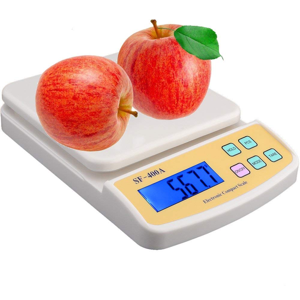 MOSHTU Portable Electronic Compact Digital Kitchen Scale Multifunction School Weight Weighing Scale Precision Digital Balance SF-400A Scale