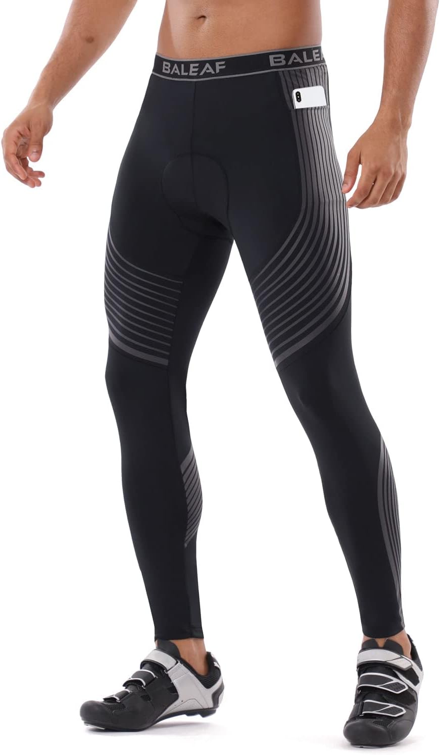 BALEAF Men's Cycling Pants 4D Padded Road Bike Tights Summer Bicycle MTB Leggings Breathable UPF 50+