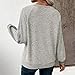 Womens V Neck Button Up Sweatshirt Fashion Patchwork Trendy Sweater Contrast Knit Sweater Casual Ribbed Pullover (Grey,Small)