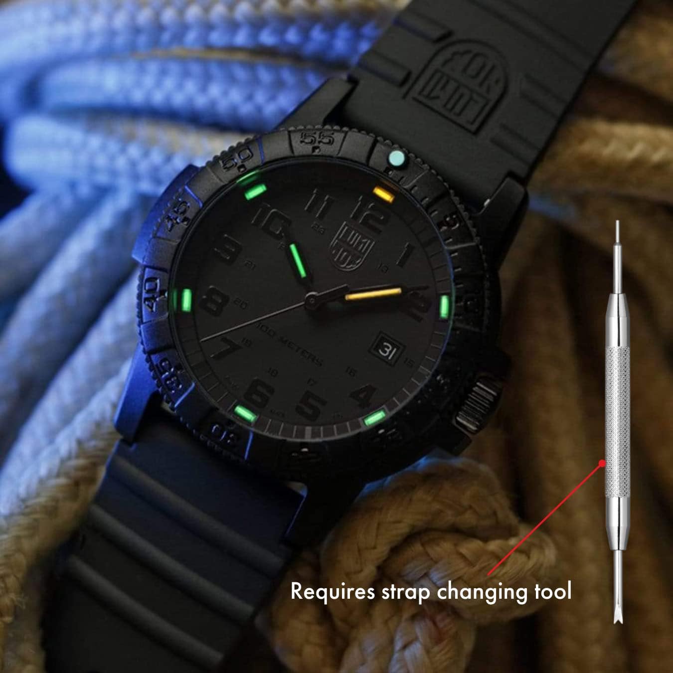 Miniatura 4 de Luminox Banda 0.906 in 3050 3150 3080 3950 8400 8800 FP.305020B Hebilla negra