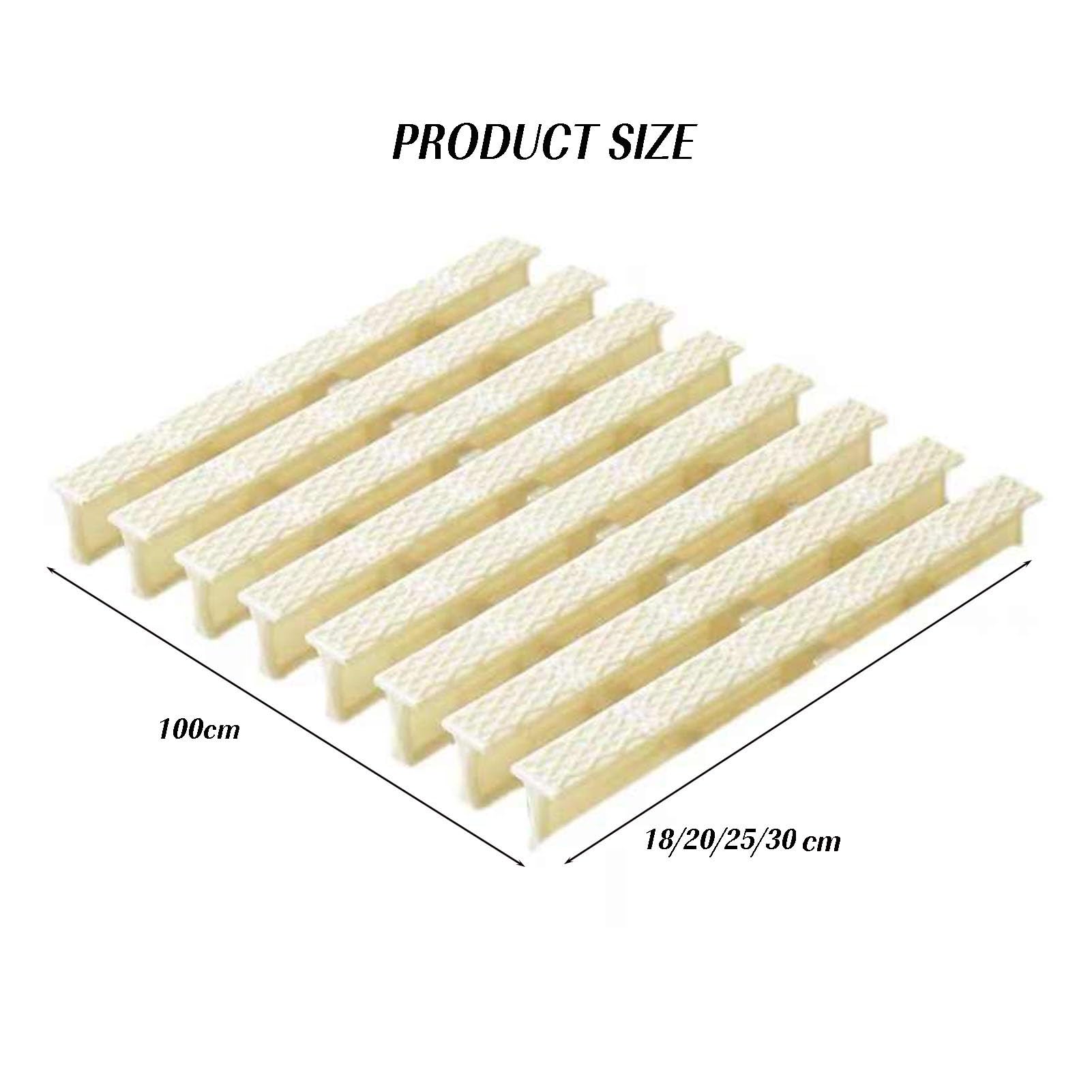 Zestaw Plastikowych Kratek Odpływowych Do Basenu, Osłona Kanału Patio I | Podjazdu(25X100CM_2PIECES)