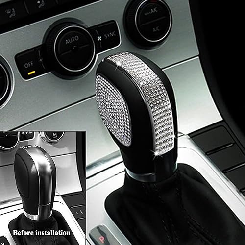Miniatura 5 de Thor-Ind Bling - Cubierta de pomo de palanca de cambios compatible con Volkswagen VW Arteon Atlas Tiguan Beetle Golf Jetta Passat CC