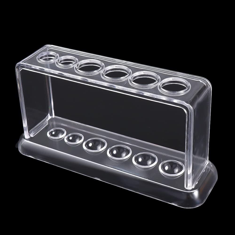 Acryl-Prüfrohrstahl, Kunststoff-Reagenzglasgestell, transparent, 6 Löcher, for Labor, wissenschaftliche Experimente